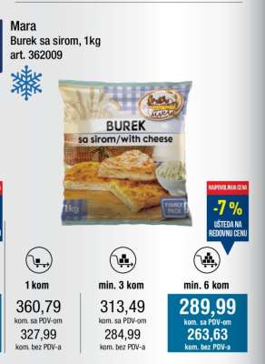 Mara Burek sa sirom, 1kg
