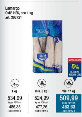 Lamargo Oslić HEK, cca 1 kg