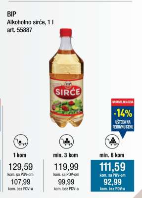 BIP Alkoholno sirće, 1 l