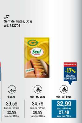 Senf delikates, 50 g