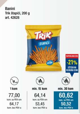 Banini Trik Štapići, 200 g