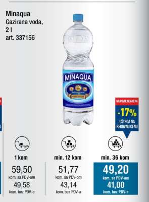 Minaqua Gazirana voda, 2 l