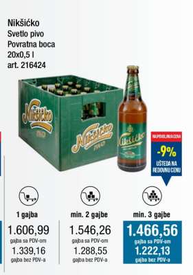 Nikšićko Svetlo pivo