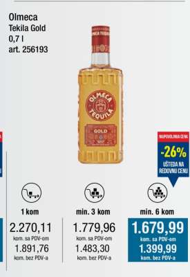 Olmeca Tekila Gold 0,7 l