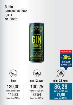 Rubin Barman Gin Tonic 0,33 l