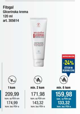 Fitogal Glicerinska krema 120 ml