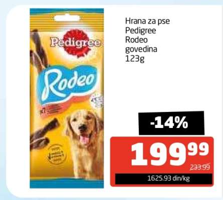 Pedigree Rodeo Govedina, 123g