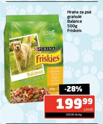 Hrana za pse granule Balance 500g Friskeis
