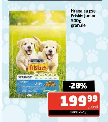 Hrana za pse Friskis Junior 500g granule