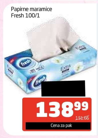 Papirne maramice Fresh 100/1