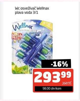 WC osvěživač Wellnax plava voda 3/1