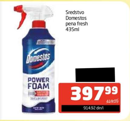 Sredstvo Domestos pena fresh 435ml