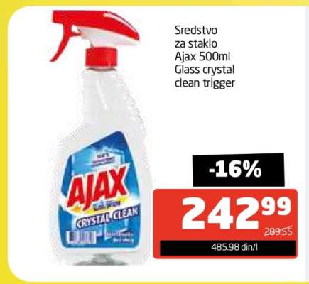 Sredstvo za staklo Ajax 500ml