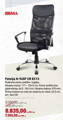 Fotelja H-945F CR EC13