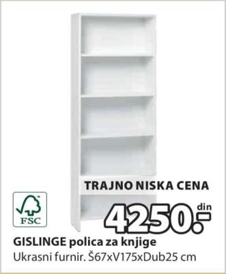 GISLINGE POLICA ZA KNJIGE