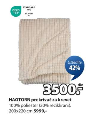 HAGTORN prekrivač za krevet