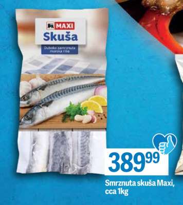 Smrznuta skuša Maxi, cca 1kg