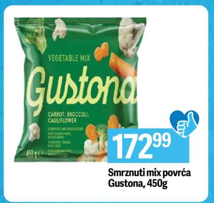 Smrznuti mix povrća Gustona, 450g