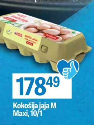 Kokošija jaja M Maxi, 10/1