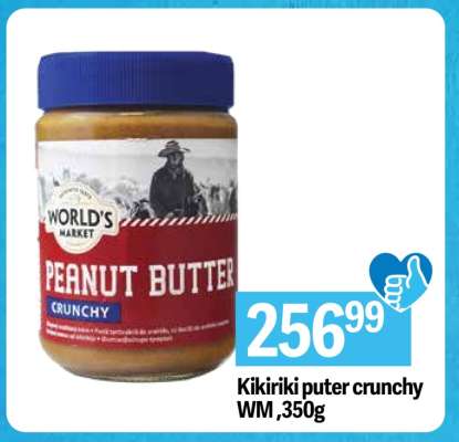 Kikiriki puter crunchy WM, 350g
