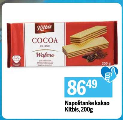 Napolitanke kakao Kitbis, 200g