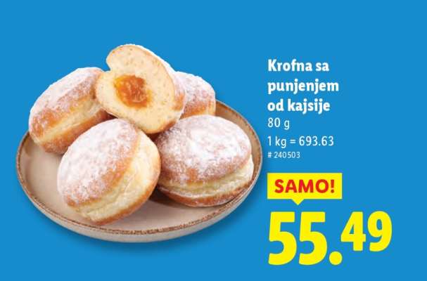 Krofna sa punjenjem od kajsije