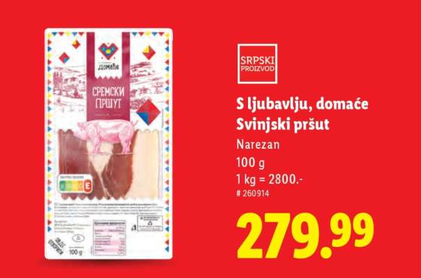 S ljubavlju, domaće Svinjski pršut