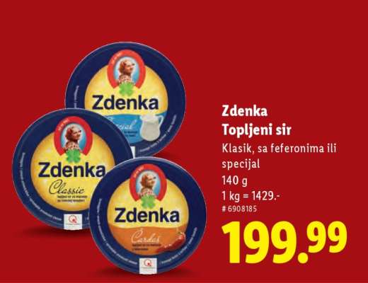 ZDENKA TOPLJENI SIR