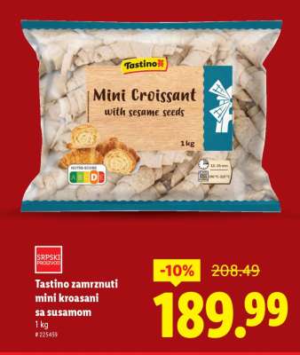Tastino zamrznuti mini kroasani sa susamom
