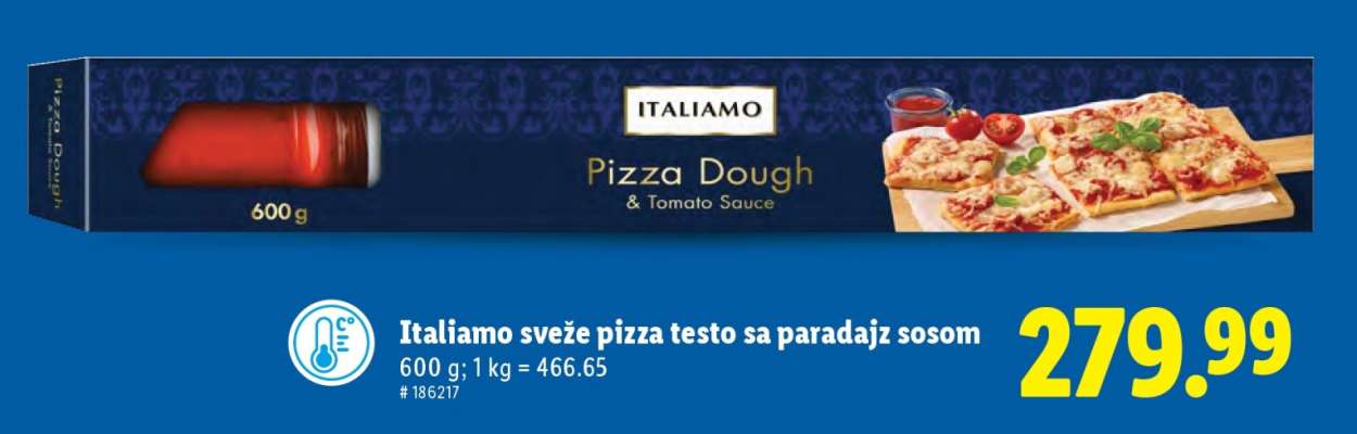 Italiamo sveže pizza testo sa paradajz sosom