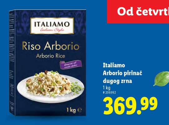 Italiamo Arborio pirinač dugog zrna