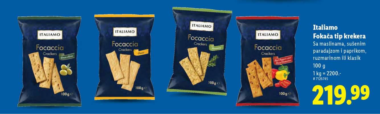 Italiamo Focaccia tip krekera