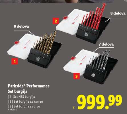 Parkside Performance Set burgija