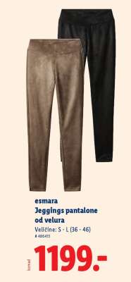 esMara Jeggings pantalone od velura
