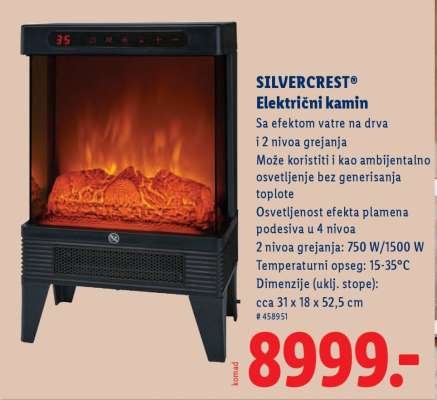 SILVERCREST Električni kamin