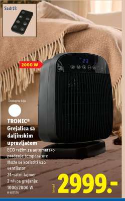 TRONIC® Grejalica sa daljinskim upravljačem