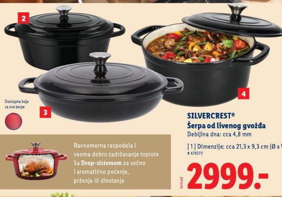 SILVERCREST® Šerpa od livenog gvožđa