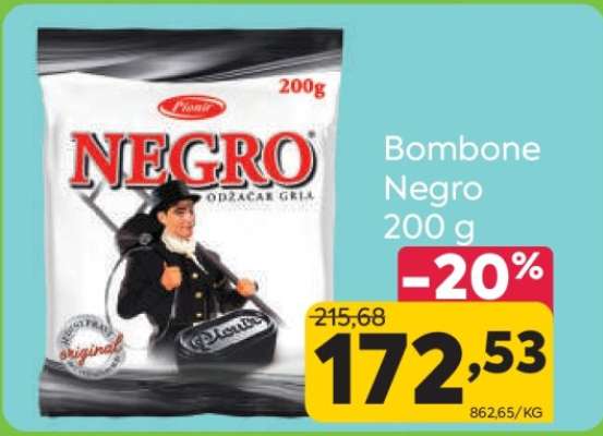 Bombone Negro 200 g