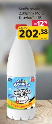 Svеže mleko 2.8%mm Moja Kravica 1.463 l