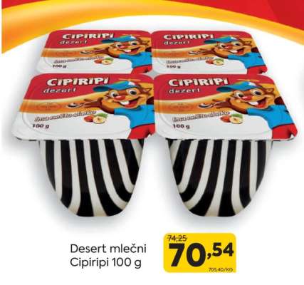 Desert mléčný Cipiripi 100 g