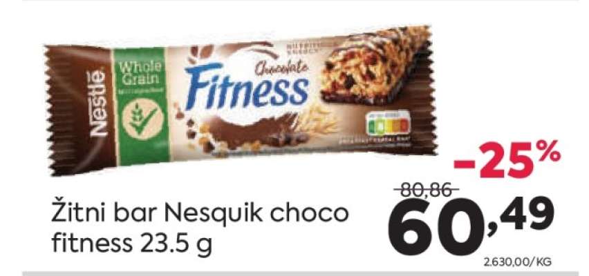 Žitni bar Nesquik choco fitness 23.5 g