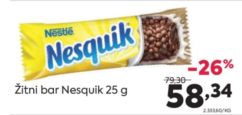 Žitni bar Nesquik 25 g