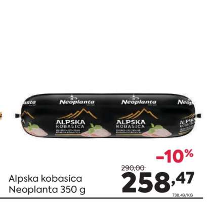 Alpska kobasica Neoplanta 350 g