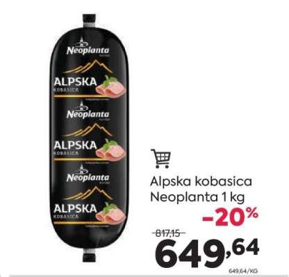 Alpska kobasica Neoplanta 1 kg