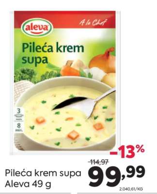 Pileća krem supa Aleva 49 g