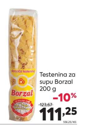 Testenina za supu Borzal 200 g