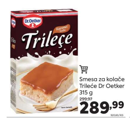Smesa za kolače Trileće Dr Oetker 315 g