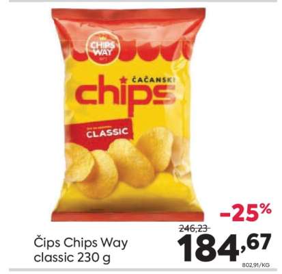 Čips Chips Way classic 230 g