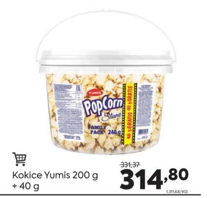 Kokice Yumis 200 g + 40 g