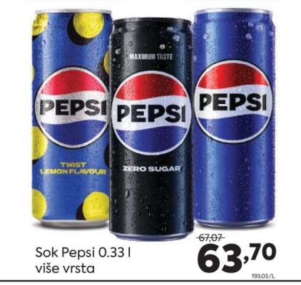Sok Pepsi 0.33 l